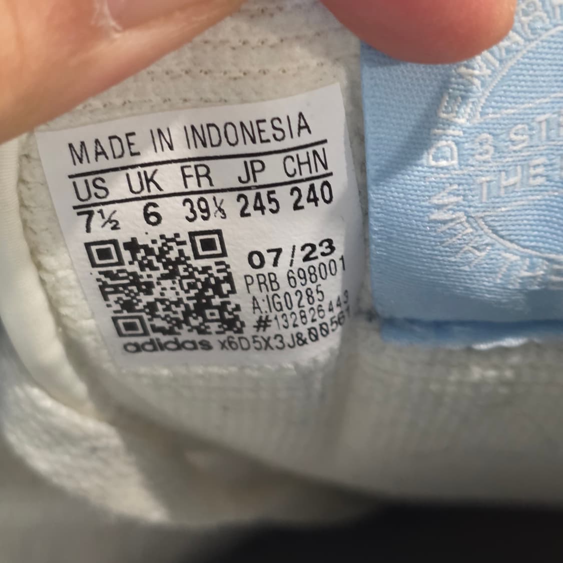 2a-8아디다스 포럼 볼드 로우 화이트 스카이블루 245mm-상태굿 상품이미지10