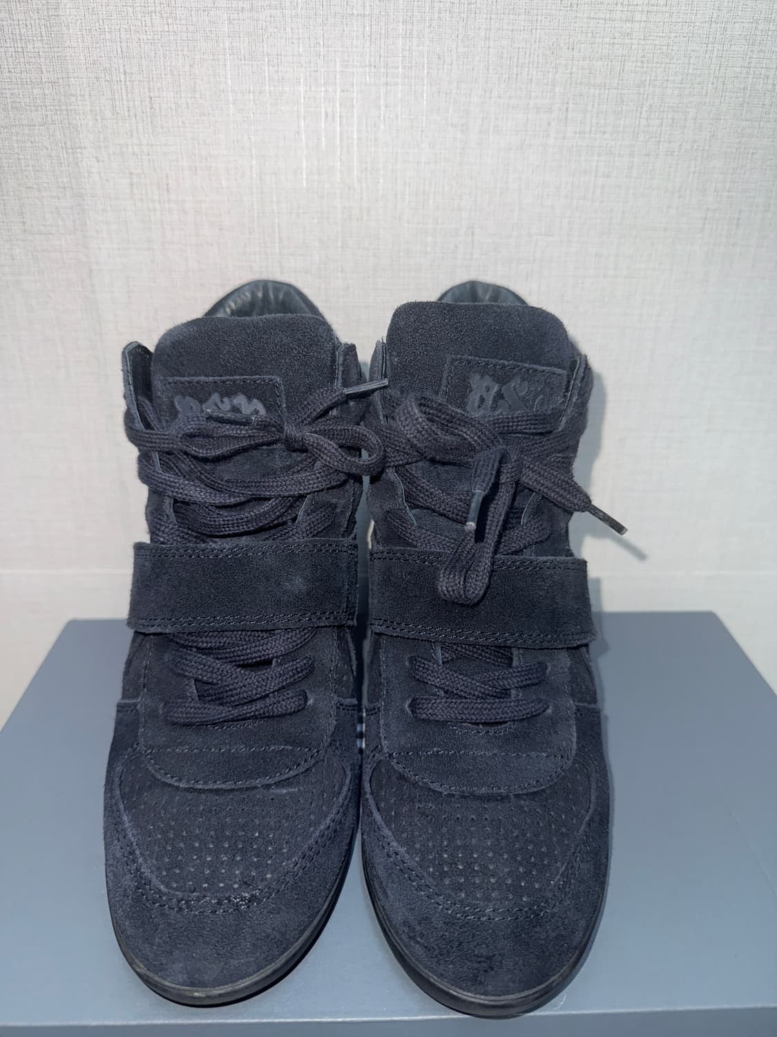 Ash bowie suede navy 웨지힐 상품이미지1