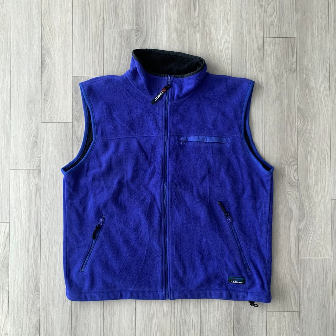 엘엘빈 90S 폴라텍 퍼플 블루 집업 베스트 made in usa  상품이미지1