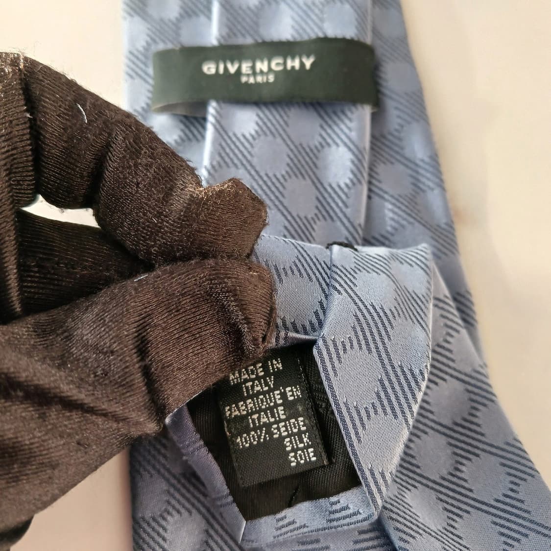 지방시 실크 블루 패턴 넥타이 8.5cm A+등급 A19487
 상품이미지9