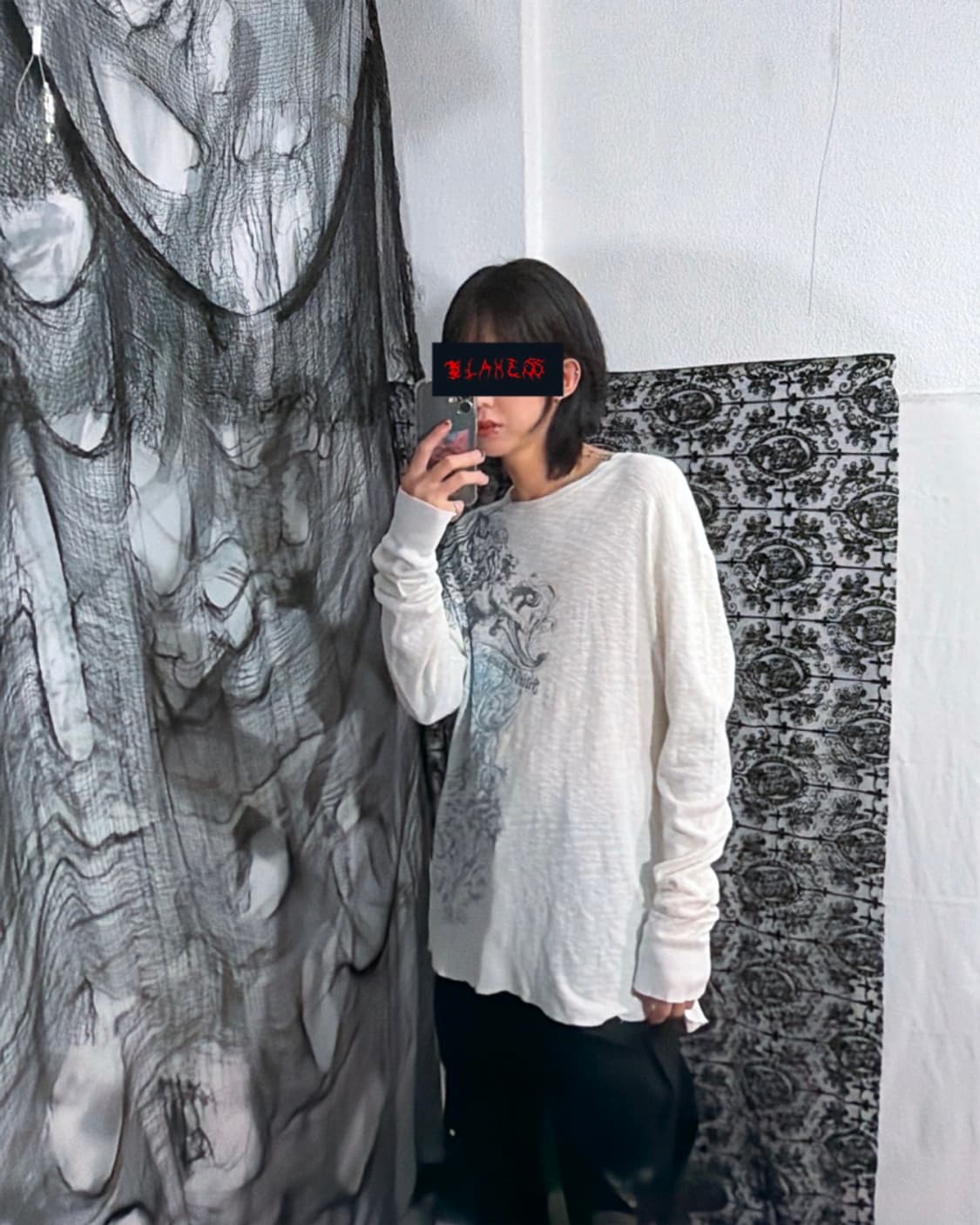 Y2K Gothic Grunge long sleeve(unisex) 상품이미지4