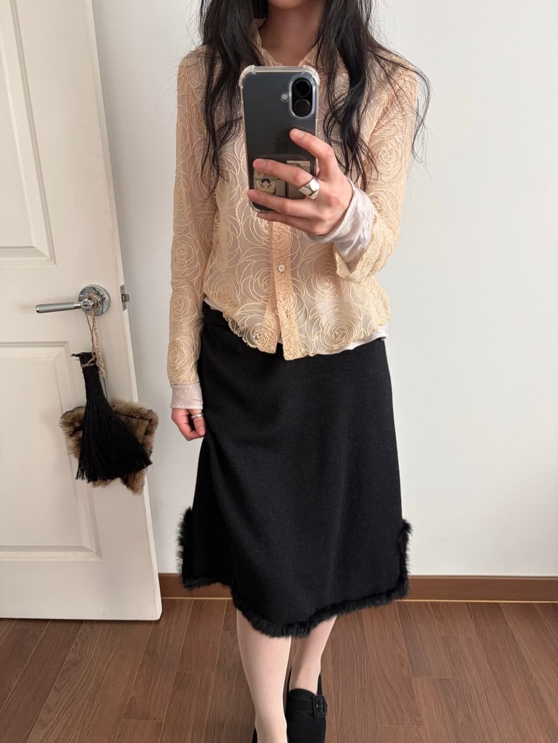 fur knit skirt 상품이미지4