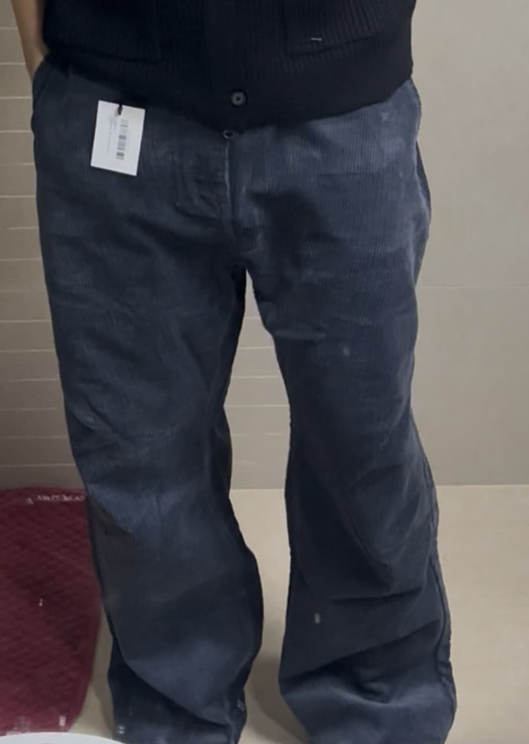 더콜디스모먼트 코듀로이(NAVY L) 실착 상품이미지3