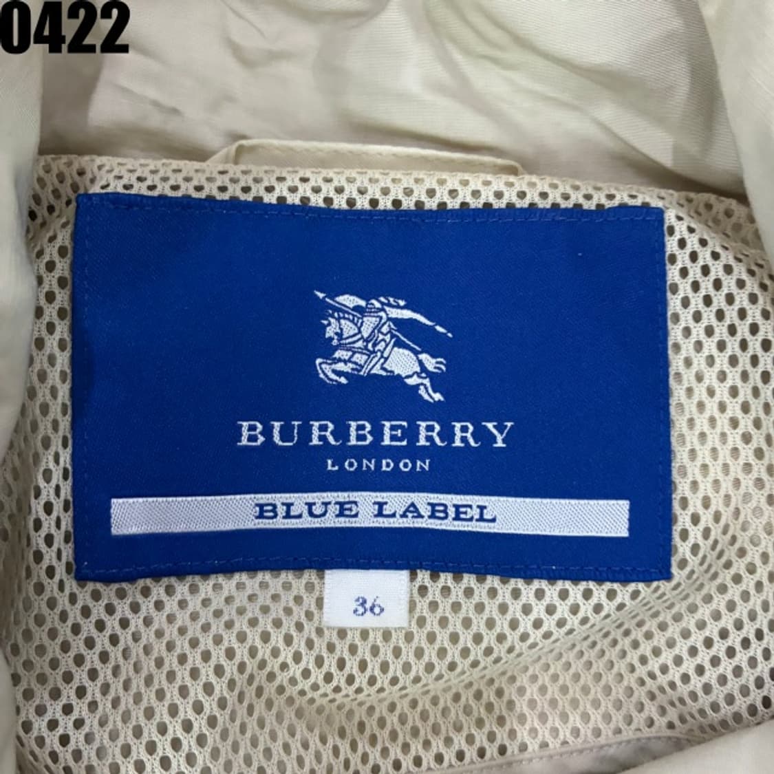 버버리 블루라벨 베이지 트렌치 코트 36 상품이미지3