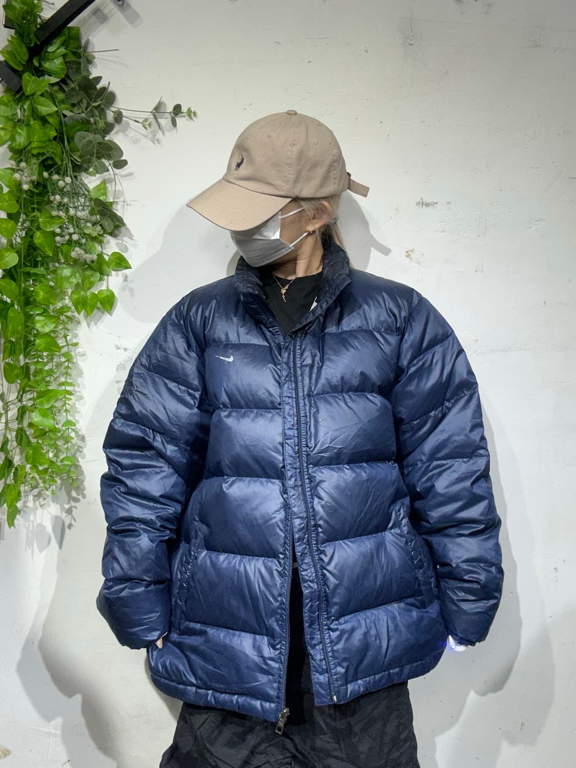 Nike 네이비 로고 오버핏 패딩 XL 상품이미지2