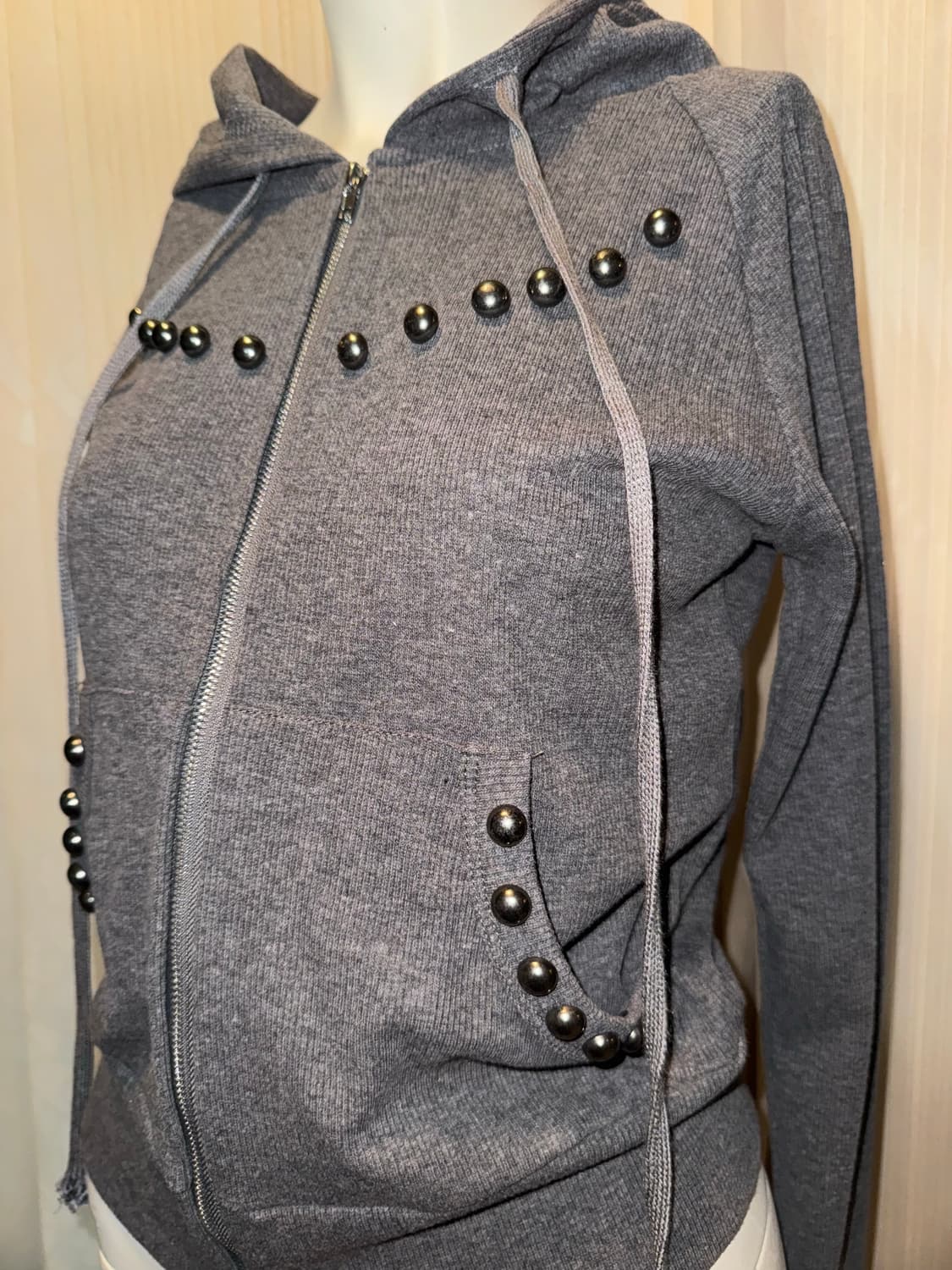 택포) 스터드 슬림 후드집업 상품이미지2