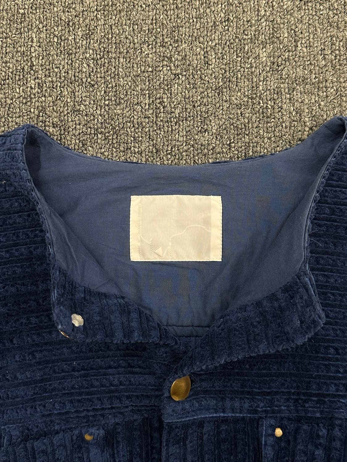 OS)Japanese vintage 여성 블루 코듀로이 자켓 상품이미지3