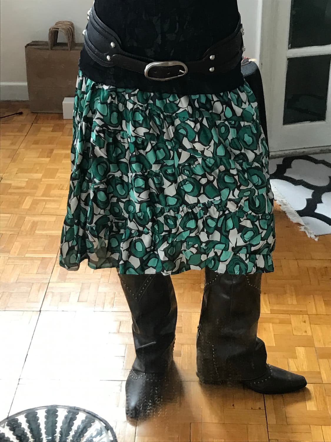 vintage pattern skirt 상품이미지1