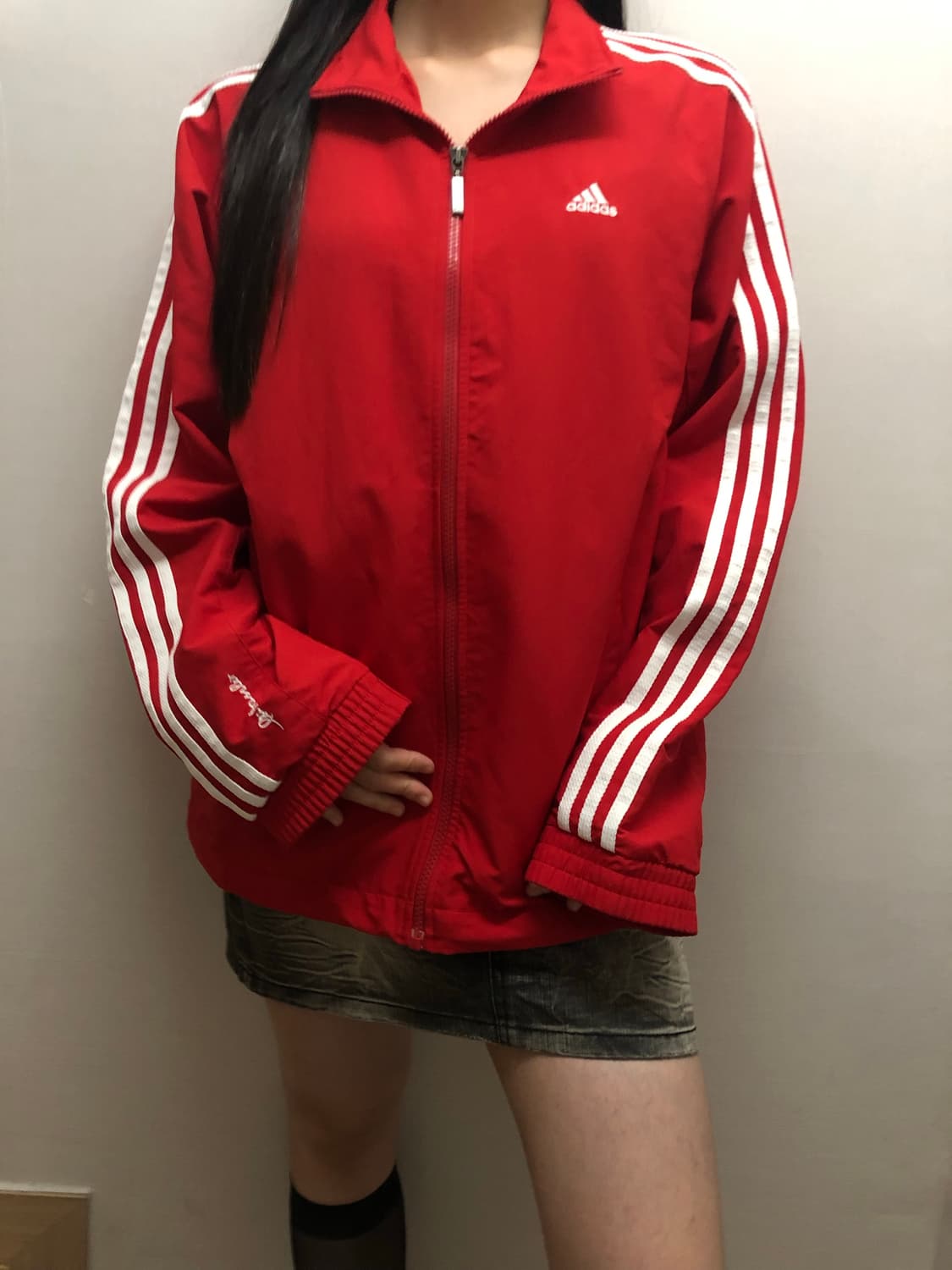 빈티지 아디다스 레드 바람막이 상품이미지8