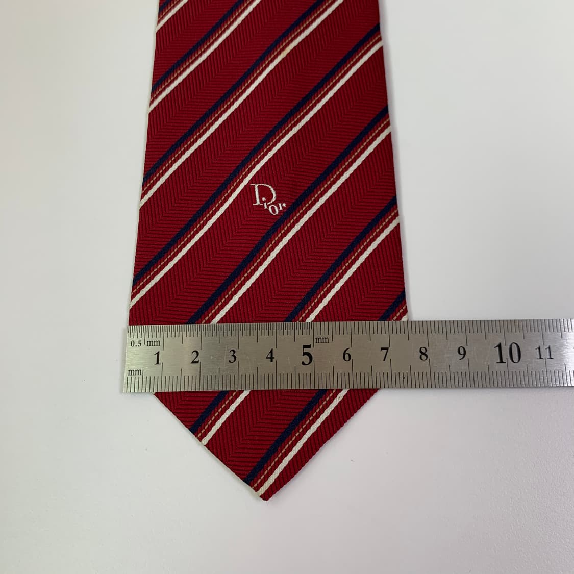 디올(Dior) 스트라이프 넥타이 명품 혼방 A-A+등급 7.5cm 상품이미지9