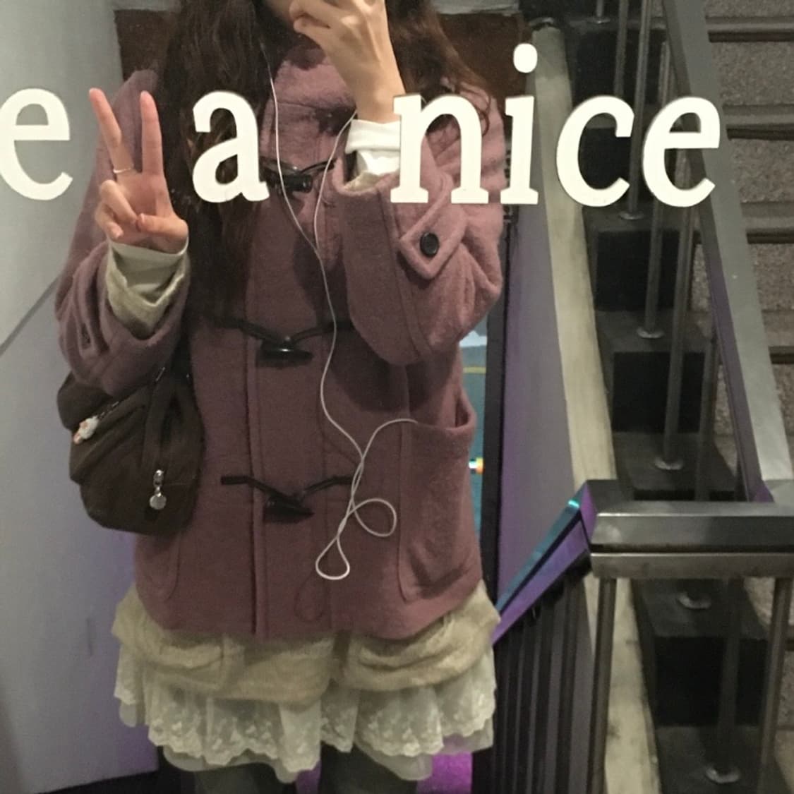 빈티지 핑크 떡볶이 숏 코트 너드 st 상품이미지3