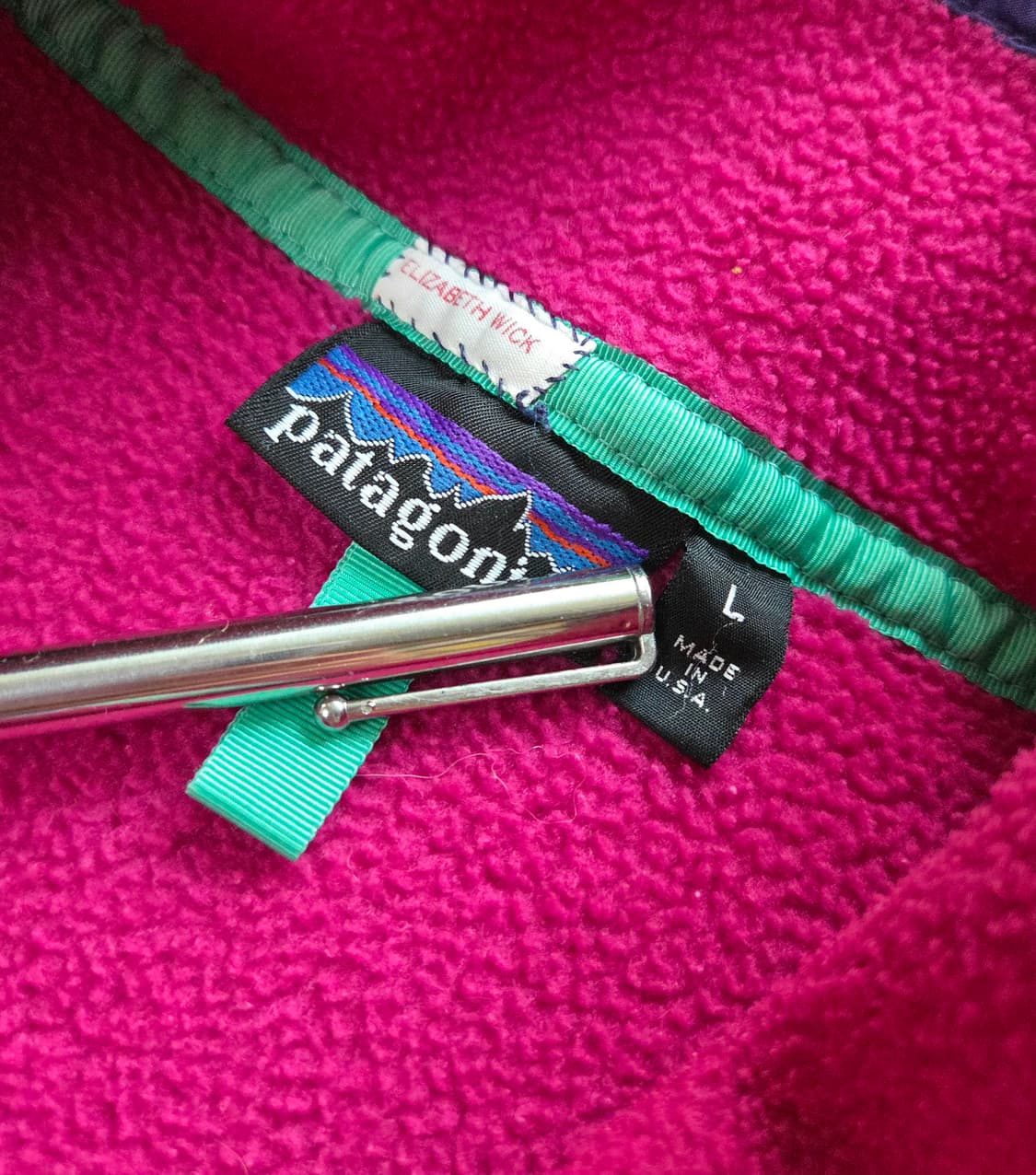 (L)파타고니아 90s Usa 핑크 신칠라 상품이미지4