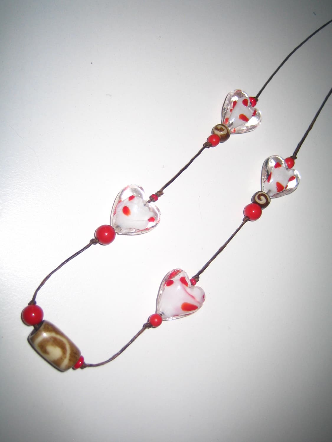 strawberry latte heart necklace 딸기라떼목걸이 상품이미지1
