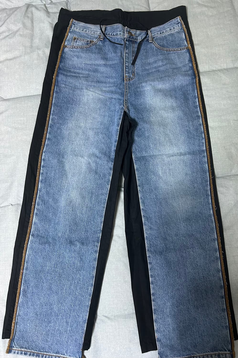 더오픈프로덕트 FRONT JEANS COTTON PANTS, BLACK 상품이미지3