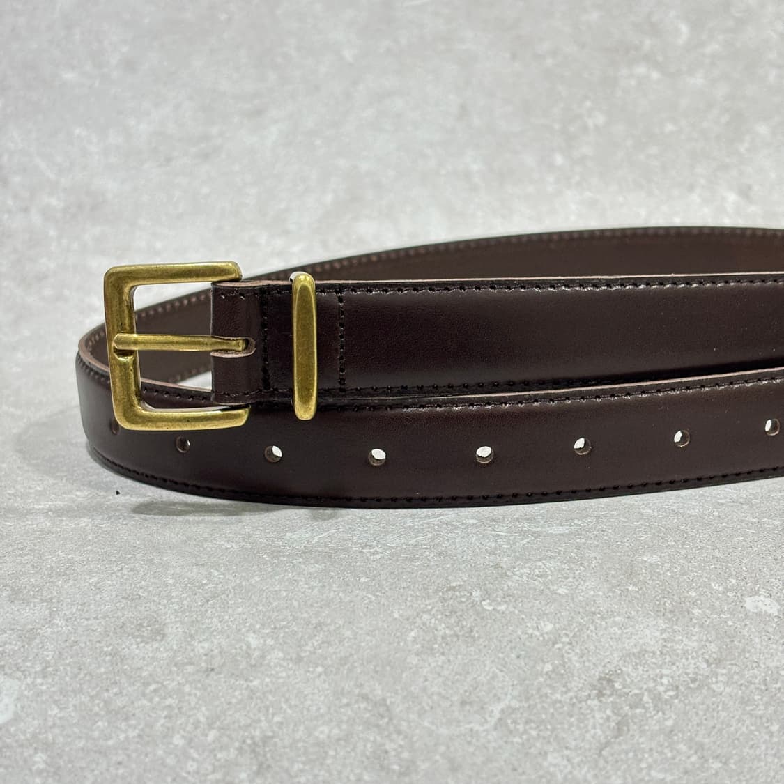 Oribell 새틴 골드 버클 이탈리아 소가죽 베이직 벨트 상품이미지2