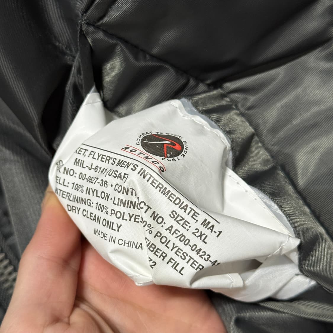 로스코 빅사이즈 리버시블 ma-1 플라이트 봄버 자켓 세이지그린 상품이미지6