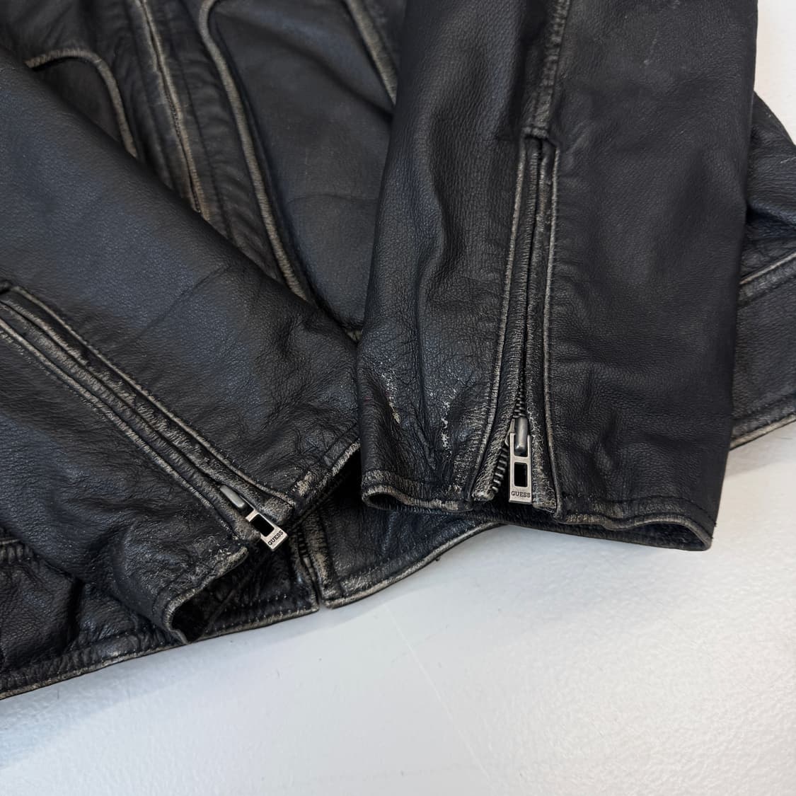 게스 90s 올드 양가죽 리얼레더 빈티지 가죽자켓 상품이미지6