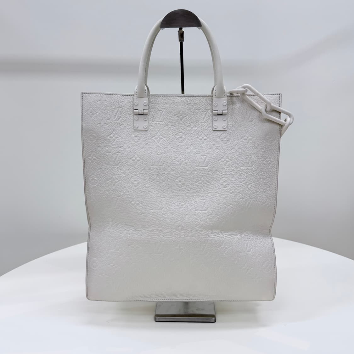 [A급/OS] 루이비통 모노그램  버질아블로 레더 토트백 숄더백 화이트 상품이미지4