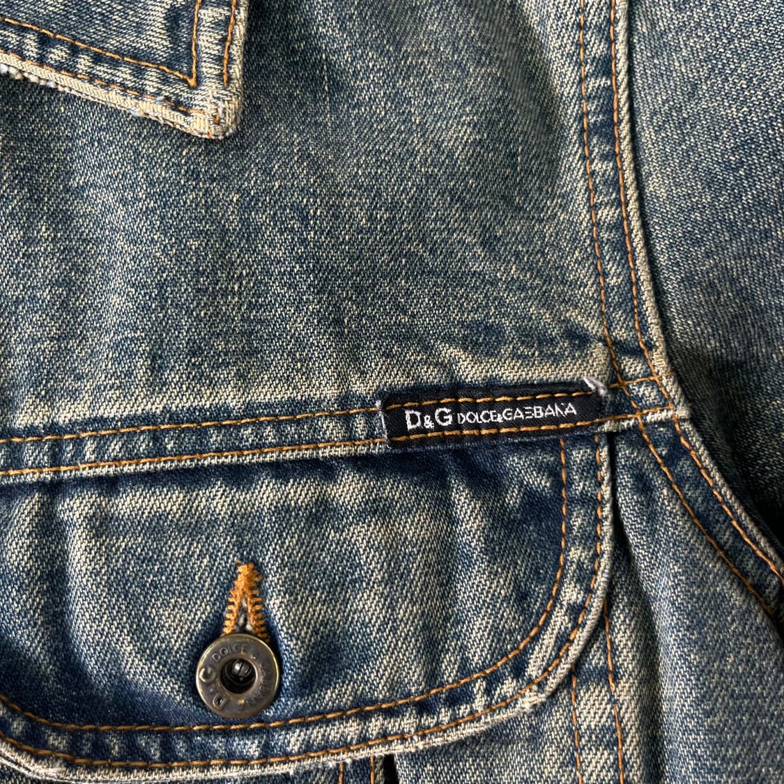 W 90 돌체앤가바나 90s 데님 누빔 트러커 자켓  상품이미지4