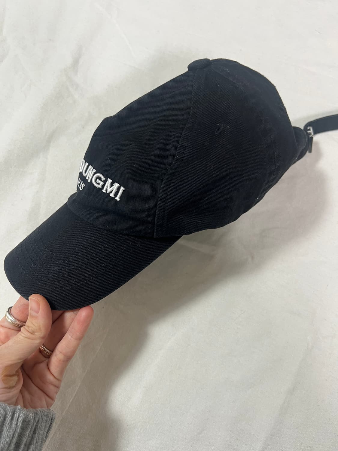 Wooyoungmi Paris Logo Ball Cap - Black 상품이미지3