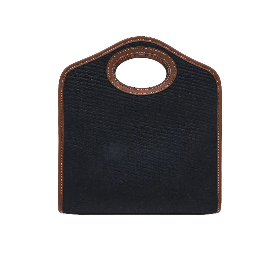 [S급] 버버리 투톤 캔버스 & 가죽 포켓 미니 토트백 판매합니다!!! 상품이미지3