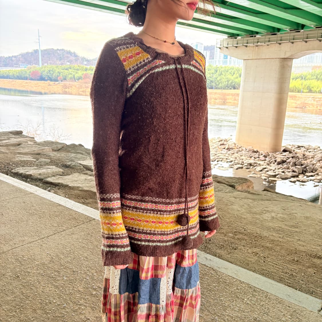 Back number ethnic patten knit  상품이미지4