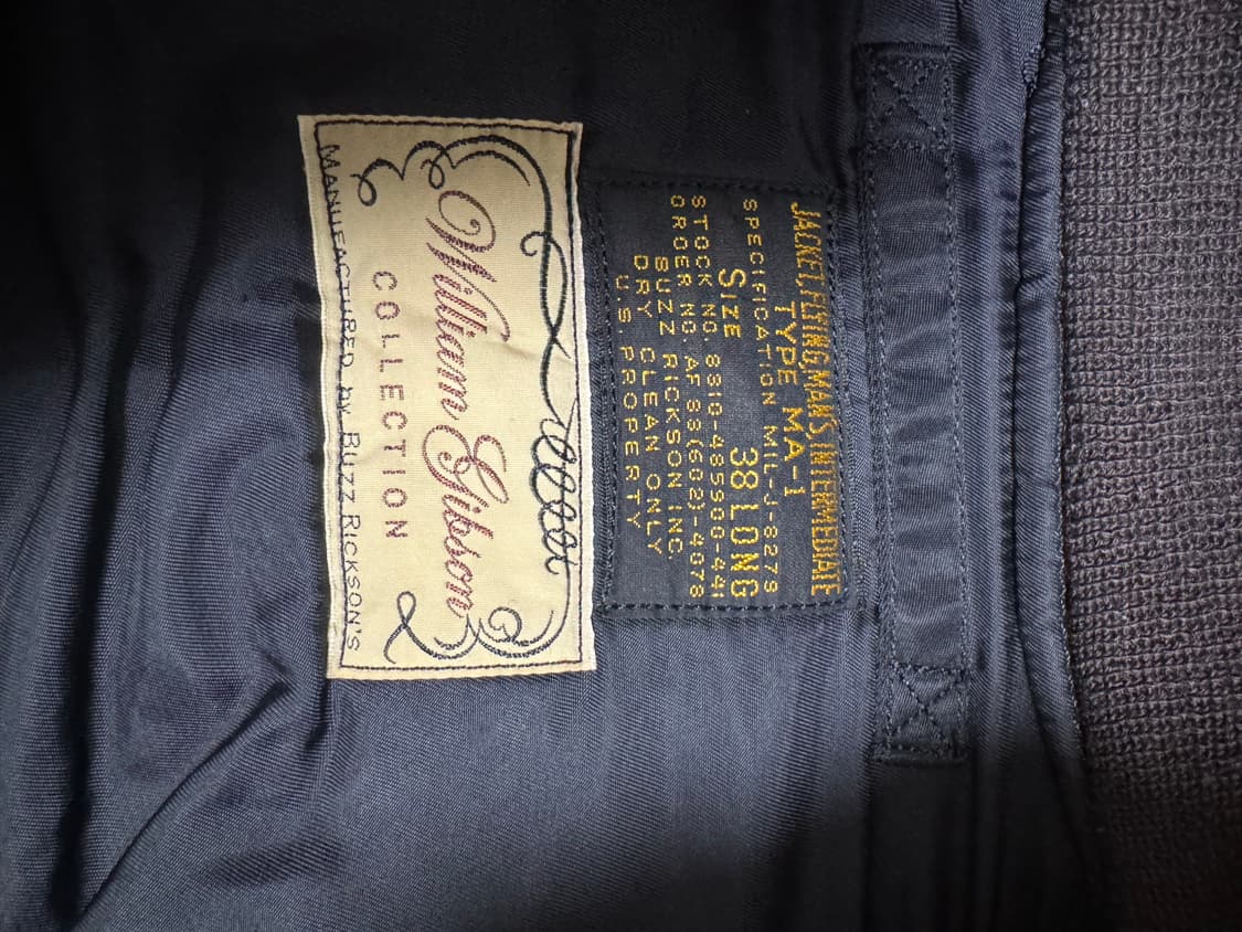 버즈릭슨 ma-1 ma1 윌리엄깁슨(착샷 첨부) 상품이미지9