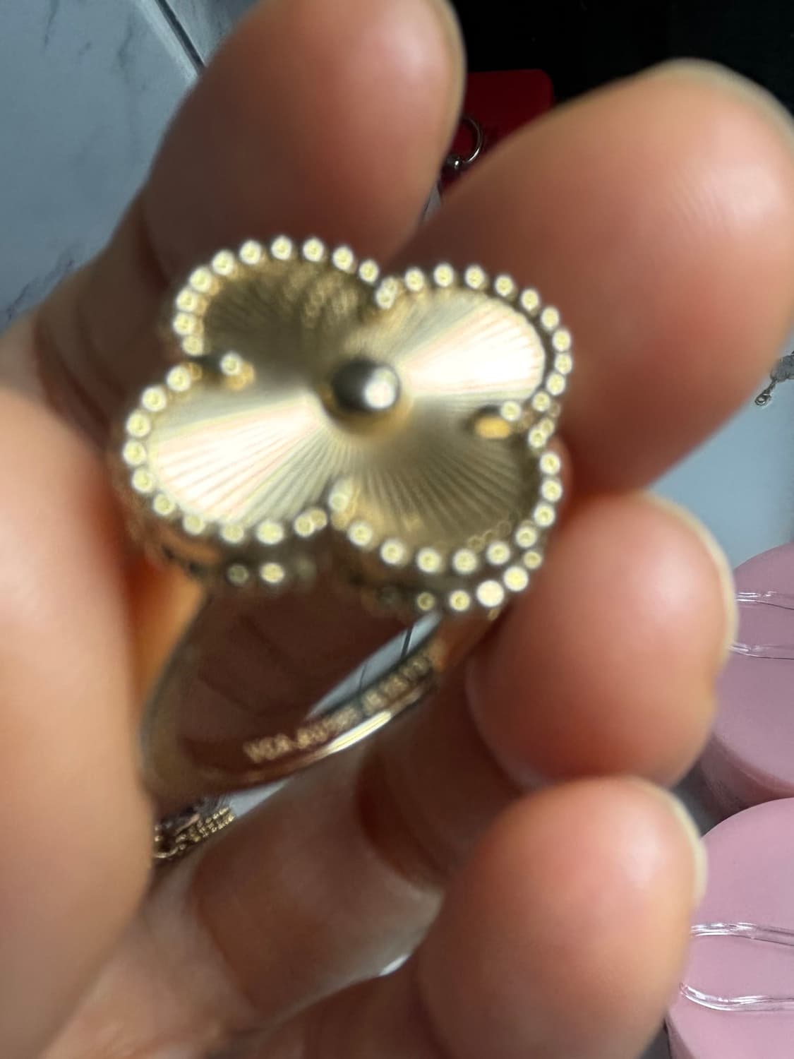 14k 반클리프 목걸이+팔찌+반지 세트 상품이미지2