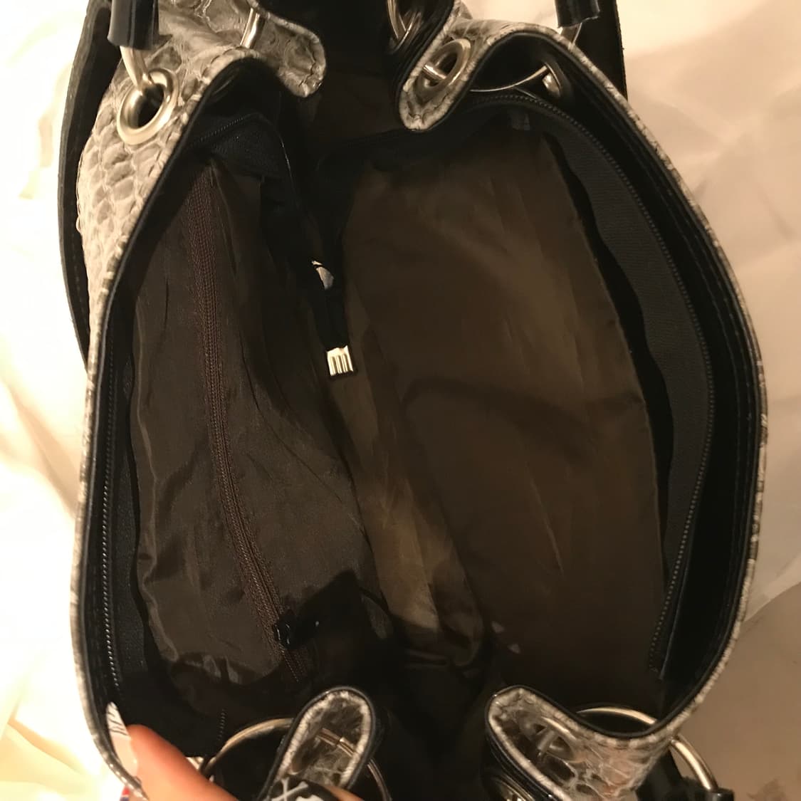 Vintage 빈티지 갸루 펑크 악어패턴 숄더백 토트백 상품이미지3