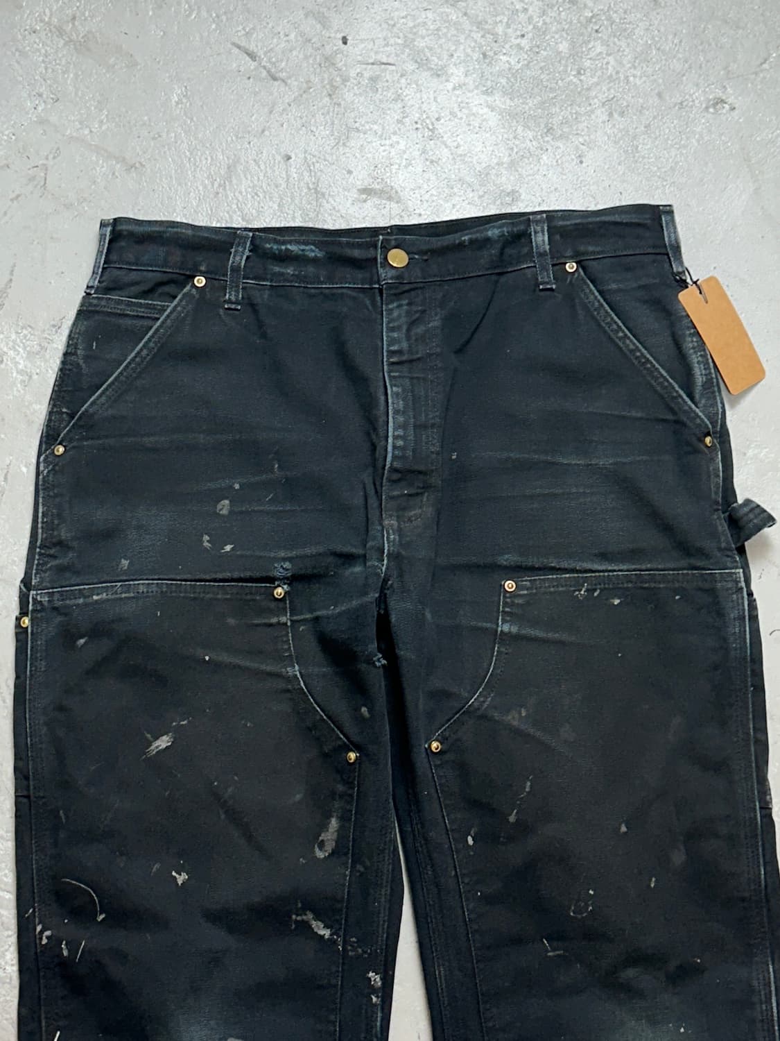 OG USA Made 칼하트 B01 더블니 블랙 칼하트 썩블니 워크팬츠 상품이미지5