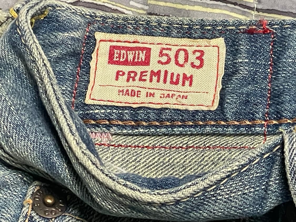 에드윈 503 데님 미니 스커트 y2k 갸루 모리걸 빈티지 상품이미지4