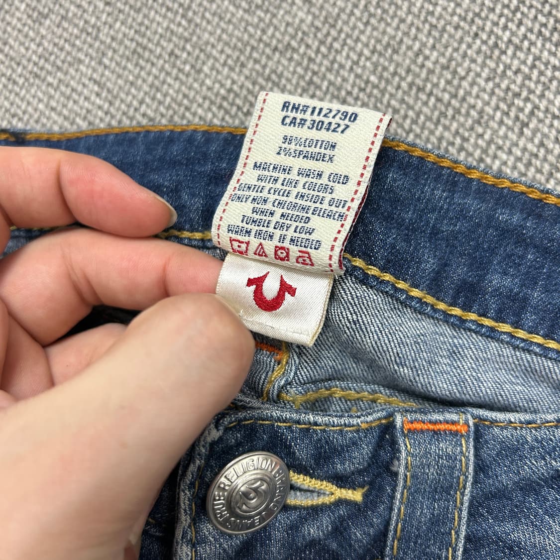 트루릴리전 섹션 부츠컷 스티치 데님팬츠(27) 상품이미지6