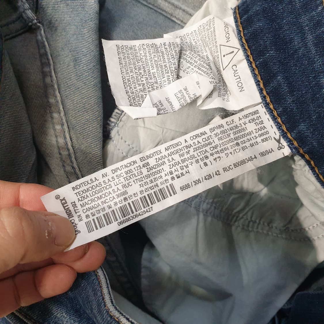 자라 디스진 스키니 청바지 32 상품이미지6