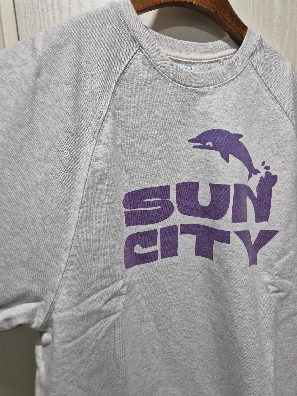 (세일)(새상품)썬시티 반팔 맨투맨 티셔츠 회색 상품이미지7