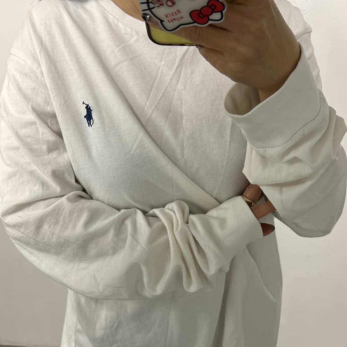 폴로 화이트 긴팔티[1650] 상품이미지2