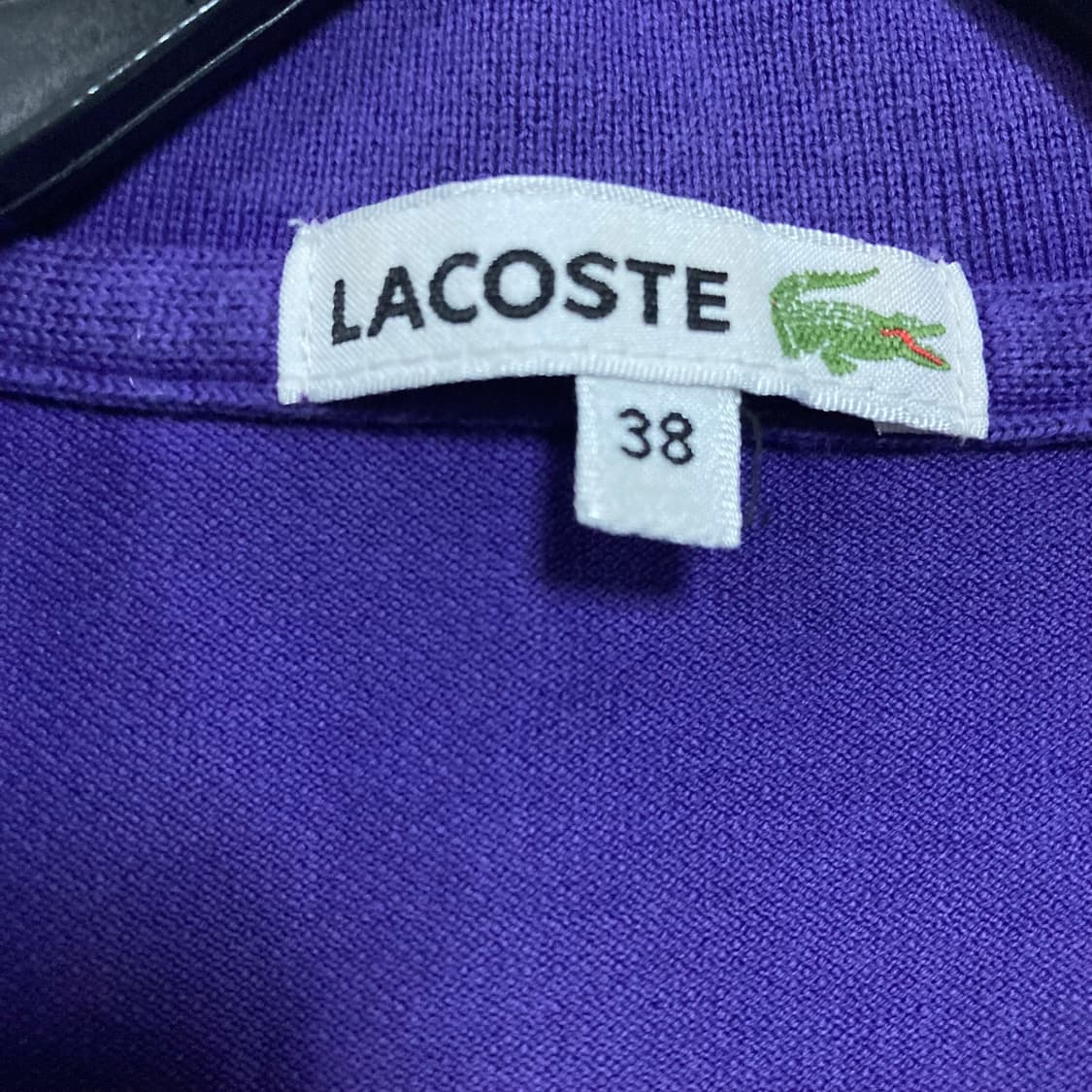 라코스테 스몰 로고 퍼플 카라 반팔티 상품이미지3