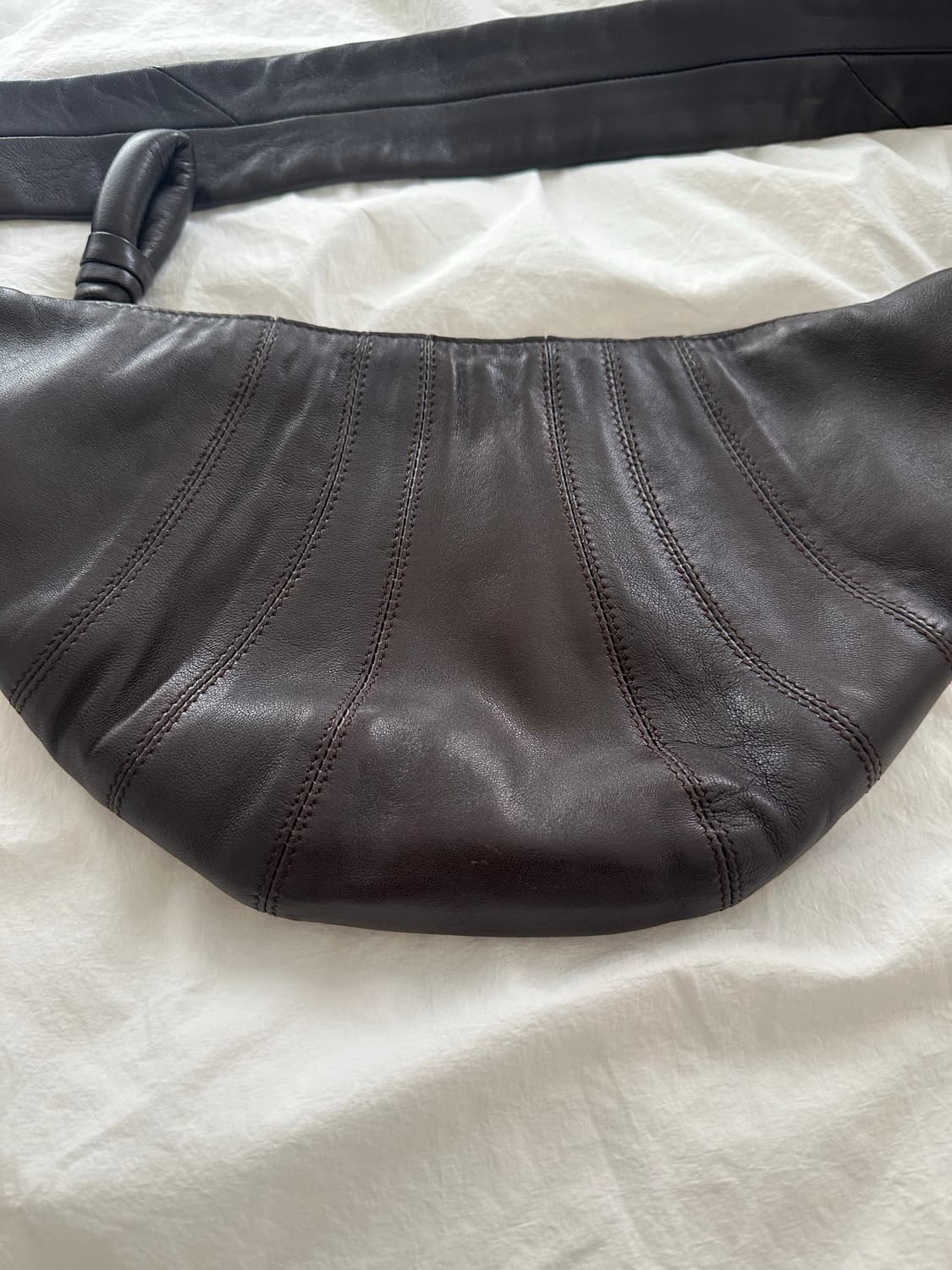 Lemaire 르메르범백 크로아상백 다크초코 레더 스몰사이즈 상품이미지8