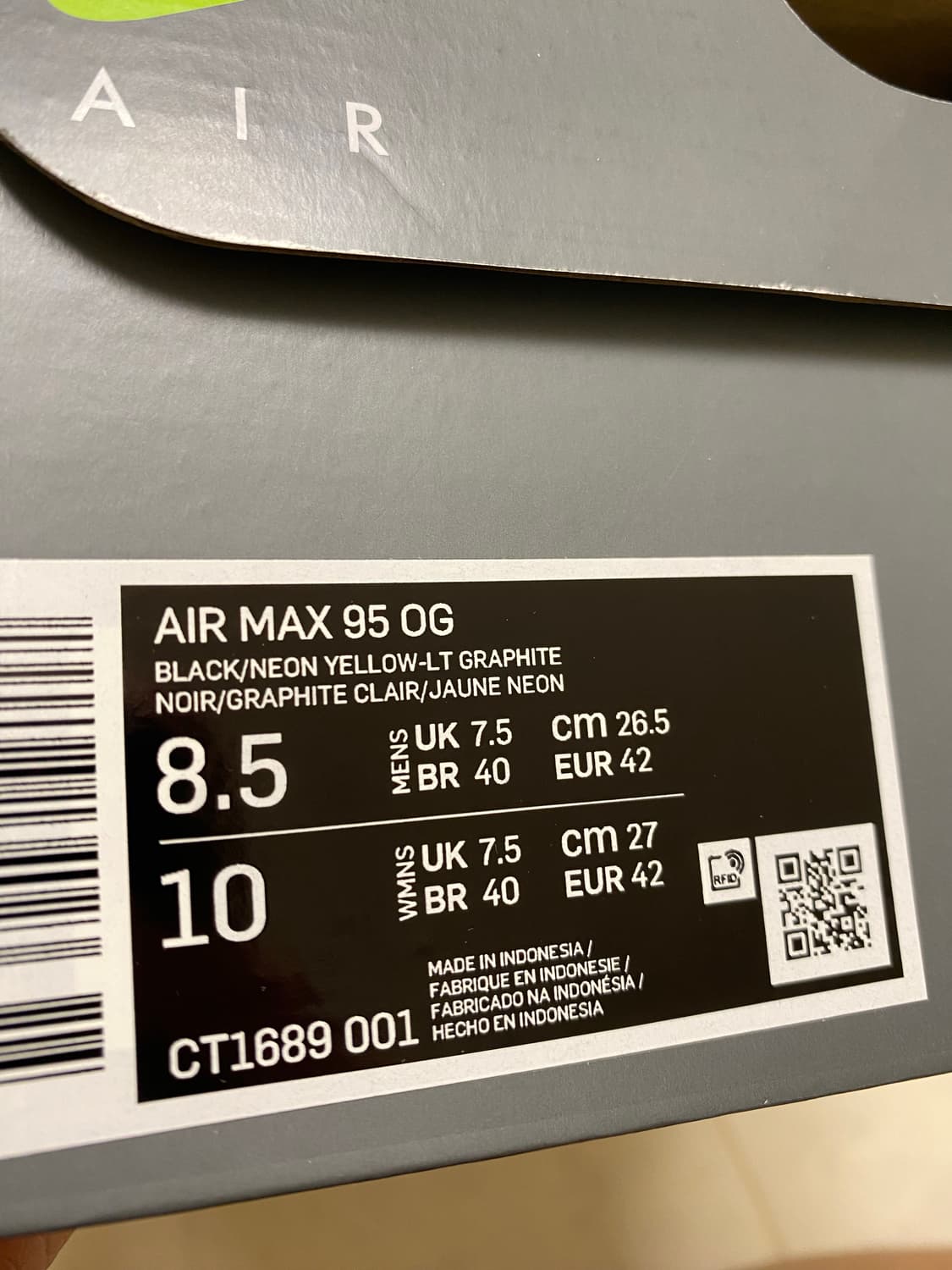 Nike Air Max 95 OG 형광 (2020) 265size 상품이미지9