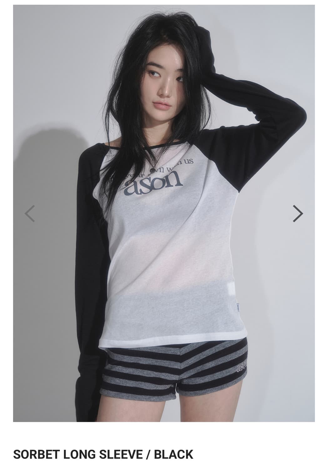 애즈온 소르베 롱슬리브 블랙 상품이미지3