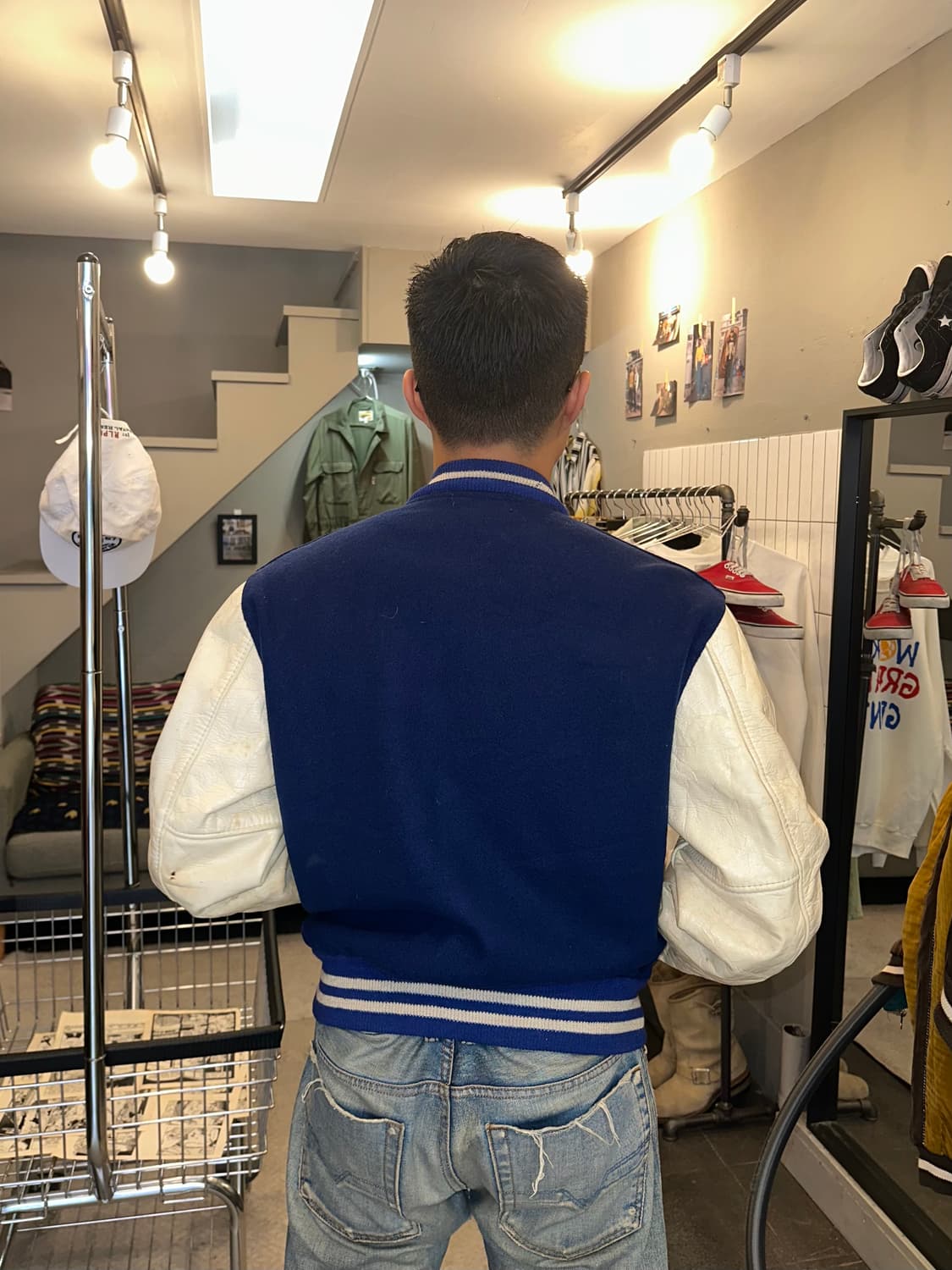 60-70’s Holloway leather varsity jacket 상품이미지3