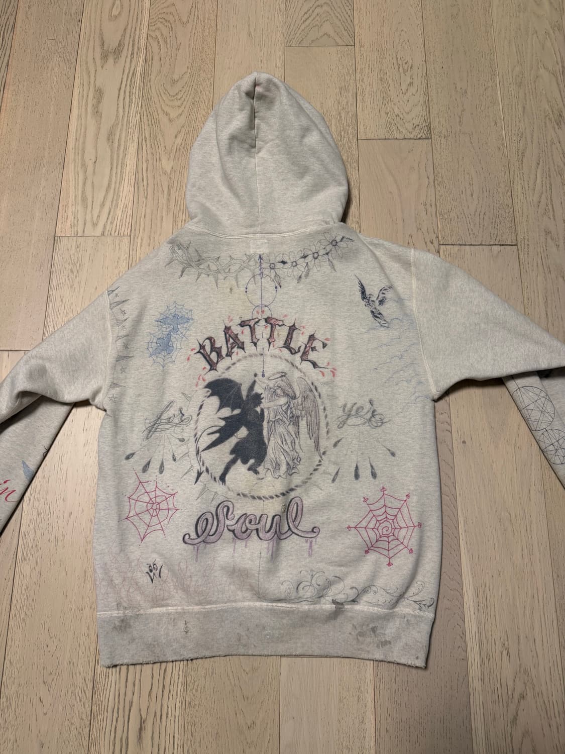 [XL]세인트미카엘(마이클) 닥터우 Dr.Woo 콜라보 타투 후드 상품이미지2