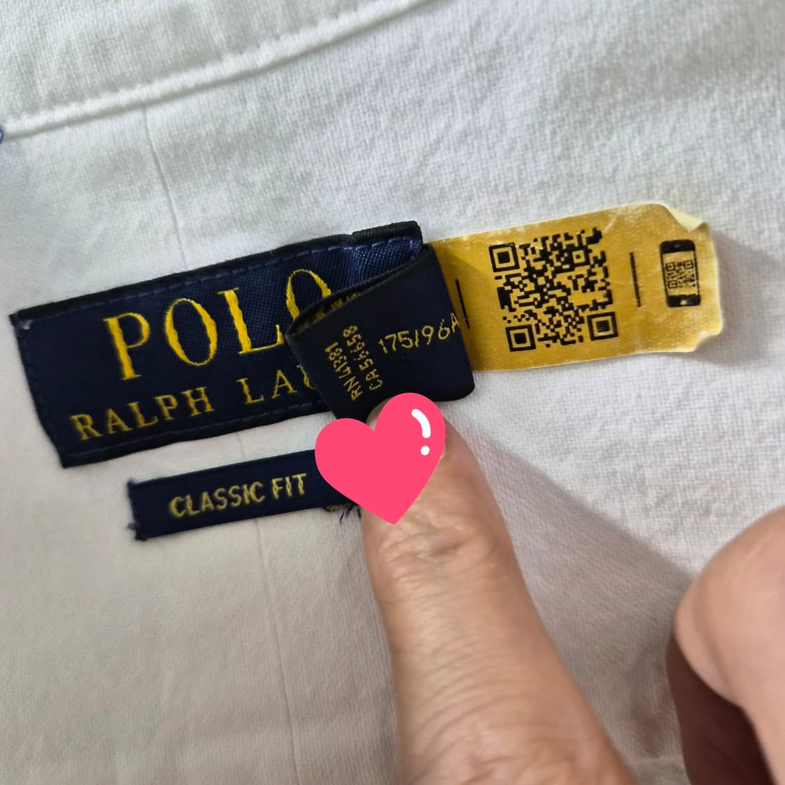 폴로 랄프로렌 가먼트다이 클래식 화이트셔츠 남성M 상품이미지6