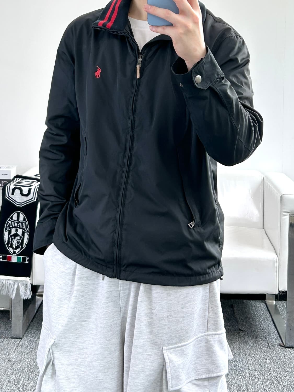 폴로 랄프로렌 히든후드 블루종 자켓 L  상품이미지2