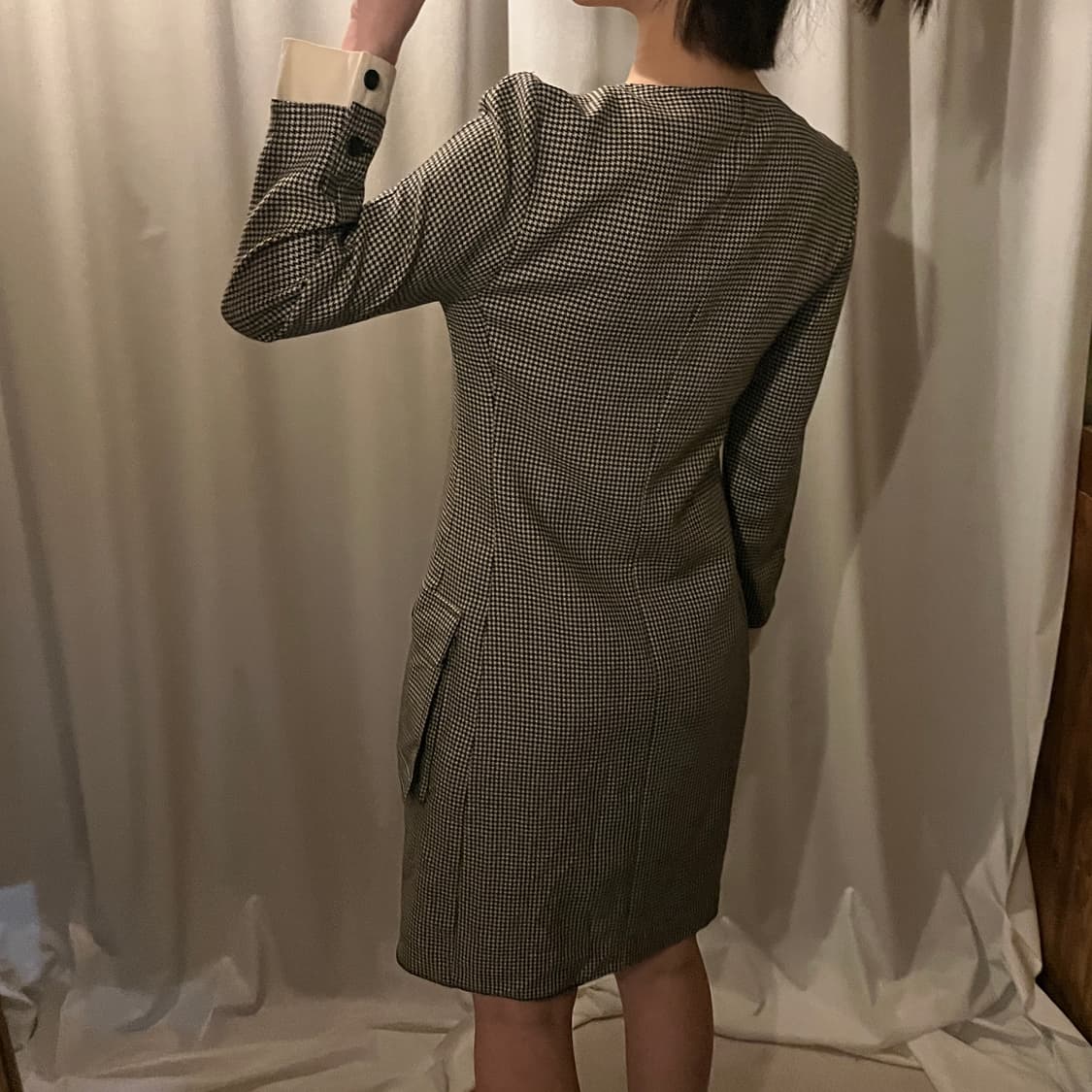 발렌티노 하운드투스 체크 원피스 상품이미지3