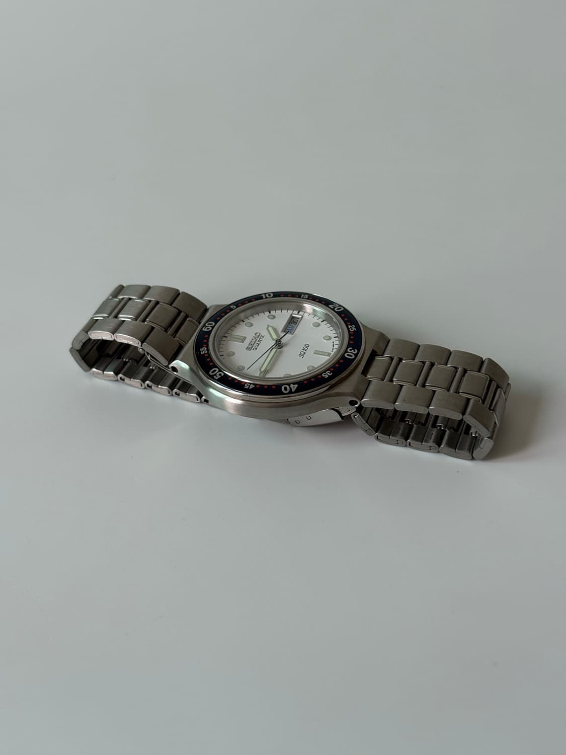 1980s SQ100 Navy Bezel Silver Quartz 상품이미지5