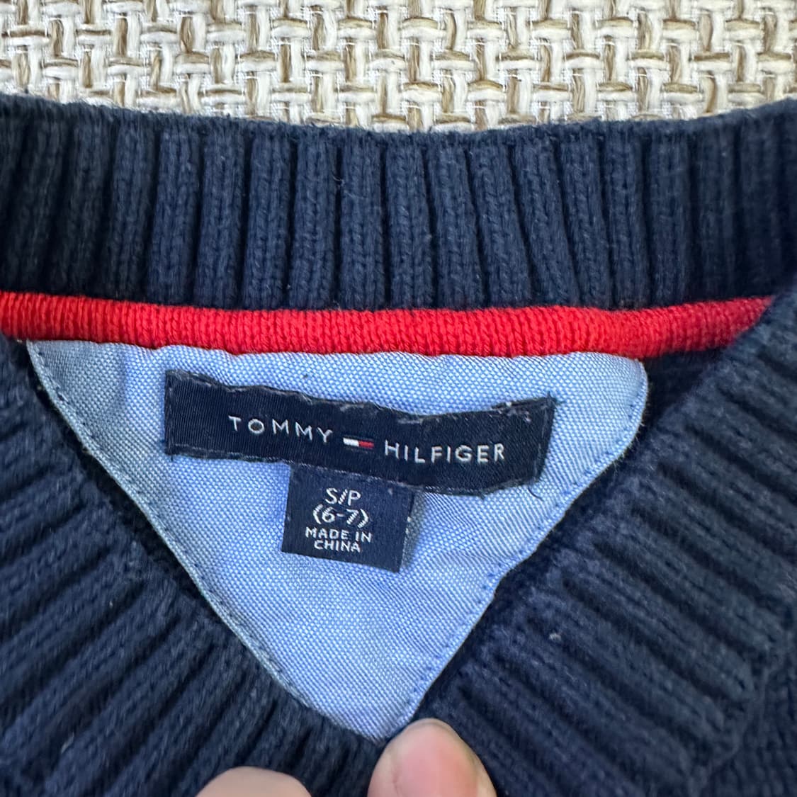 S/P 타미힐피거 키즈 브이넥 니트 0316D 상품이미지2