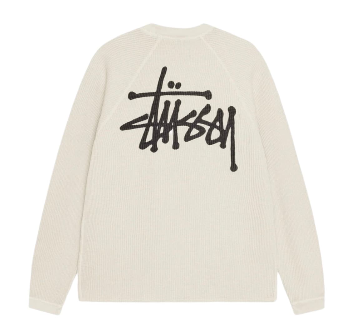 [2XL]스투시 래글런 써멀 롱슬리브 크루 본 상품이미지1