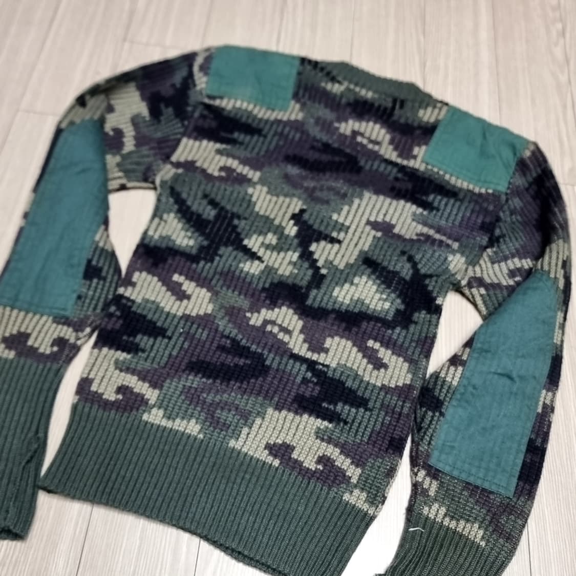 휴스턴 미군  밀리터리 코만도 카모 니트 스웨터(38) 상품이미지4
