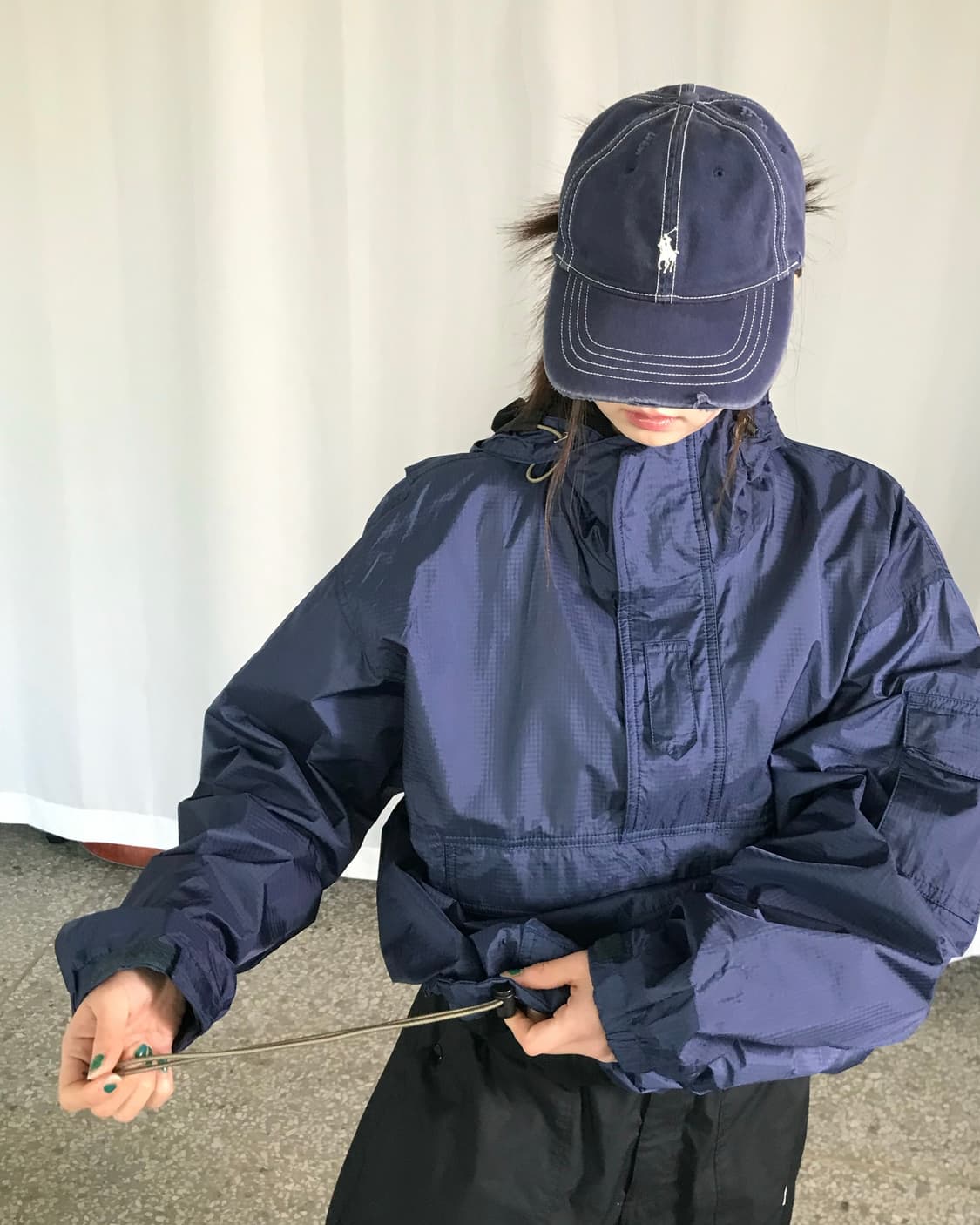 네이비 스키장 아노락  상품이미지4