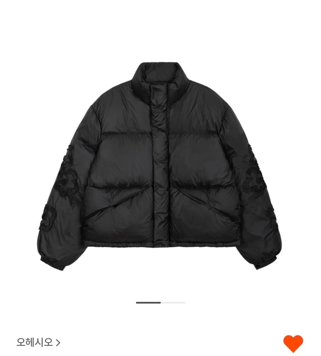 오헤시오 글로시 플라워 패딩 상품이미지2